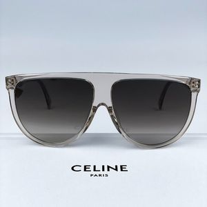 NEW CELINE CL40006F 72F Shiny Light Pink Gradient Brown  Pilot Women Sunglasses